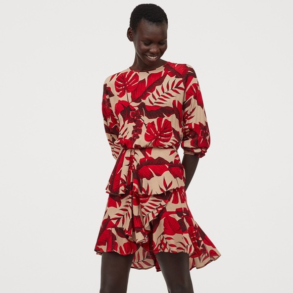 NWT Johanna Ortiz x H&M Flounced Dress Size XXL - Picture 2 of 11